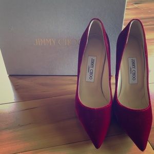 Jimmy Choo Velvet Heels